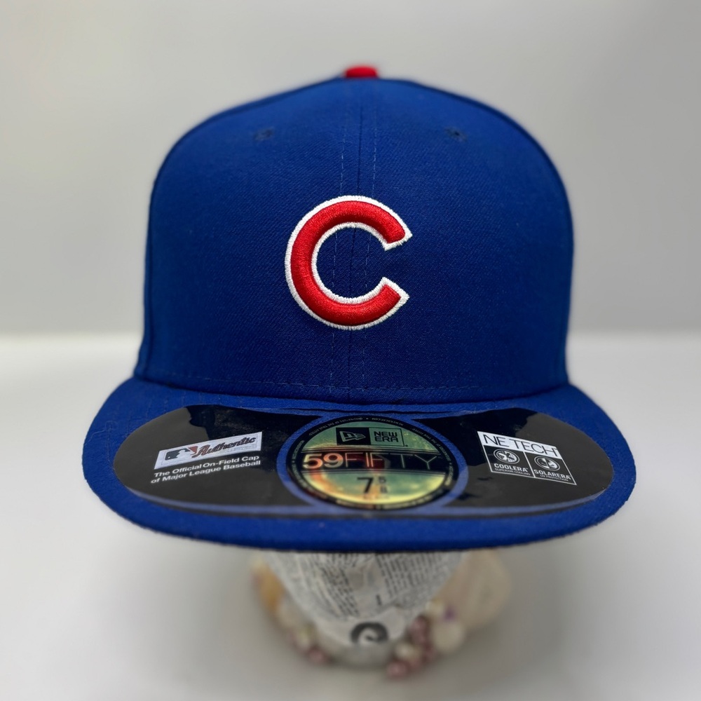 Men's Chicago Cubs New Era Royal 59FIFTY Fitted Hat size 7 5/8 - Picture 2 of 9